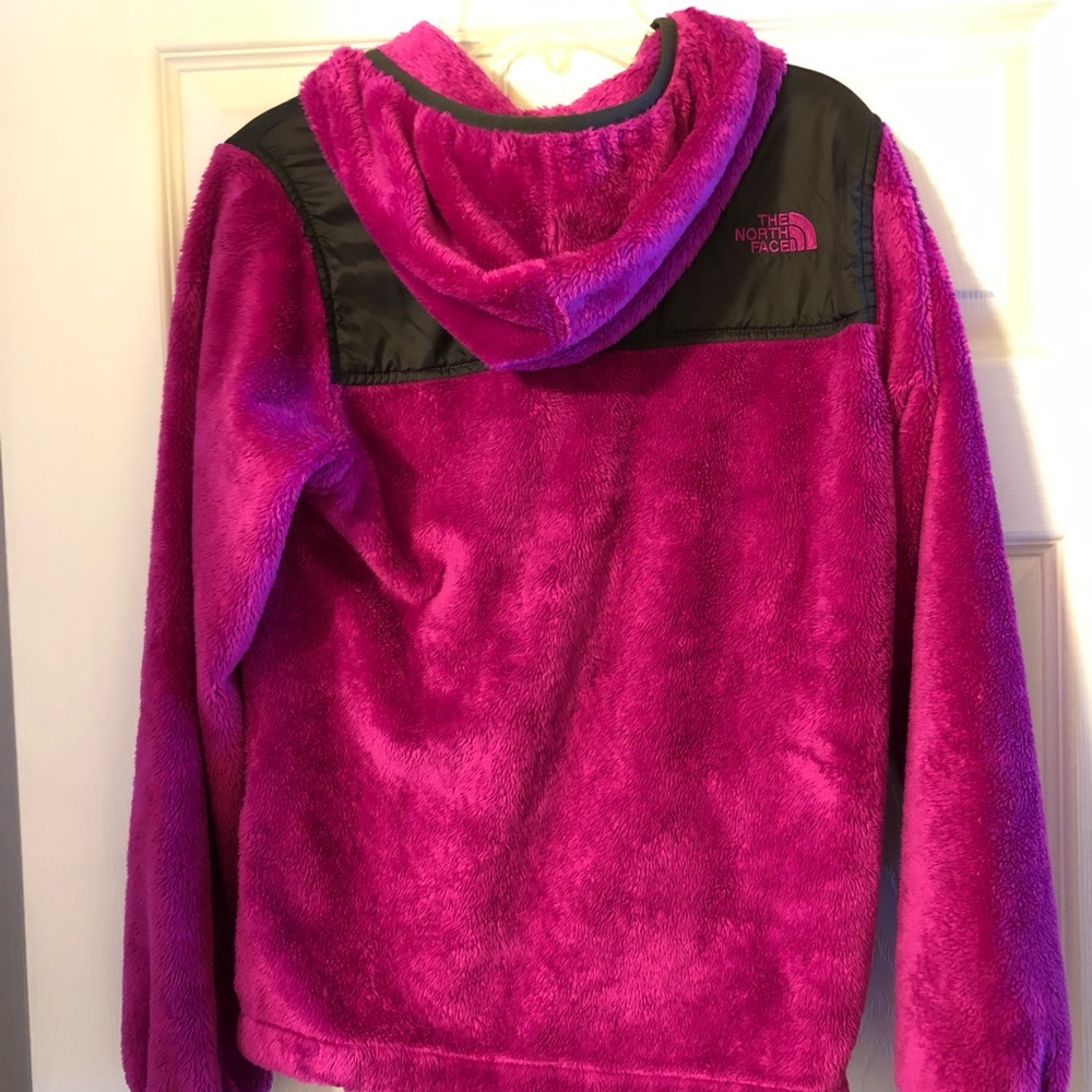 The North Face Girls L Hooded Fleece Pink/Gray - Picture 2 of 4